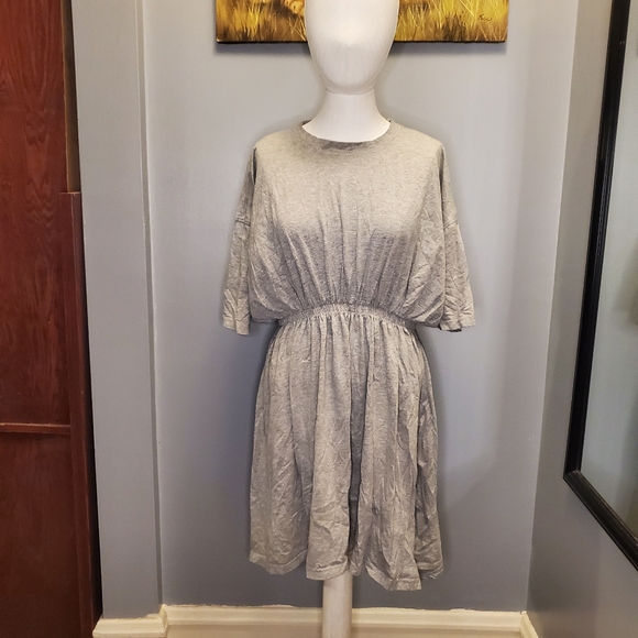 Missguided Tall Gray cinched waist shirt dress - Picture 3 of 8